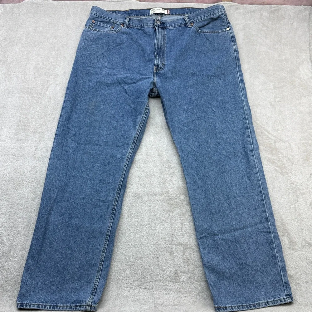 Levi's 505 Straight Fit Jeans Mens 46x34 Blue Medium Wash Denim Classic Casual